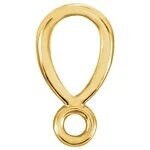 14k yellow 7x4.5 mm id tapered bail, available also in white gold