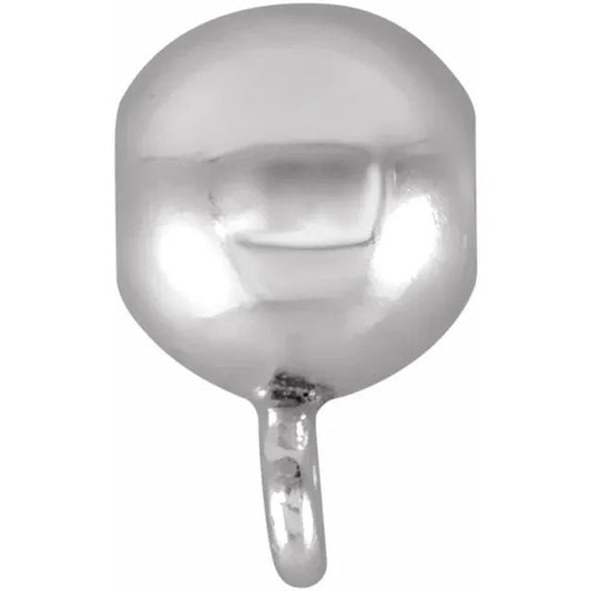 3mm Silicone Stopper Bead Slide Bail: Sterling Silver, Gold Filled, 14k Gold