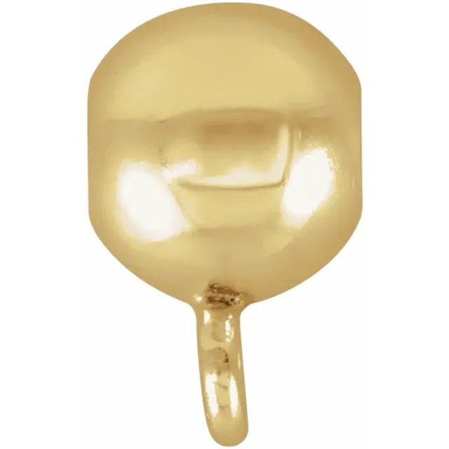 3mm Silicone Stopper Bead Slide Bail: Sterling Silver, Gold Filled, 14k Gold