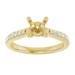 14K Yellow or White Gold  1/4 CTW Lab-Grown Diamond Semi-Set Engagement Ring