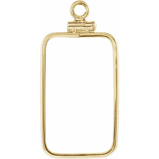 14K Gold Coin Frame Bezel: Credit Suisse 23.5x14x1 mm