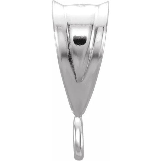 Tapered Bail with open ring in Gold Filled or Sterling Silver, 3x2.7mm
