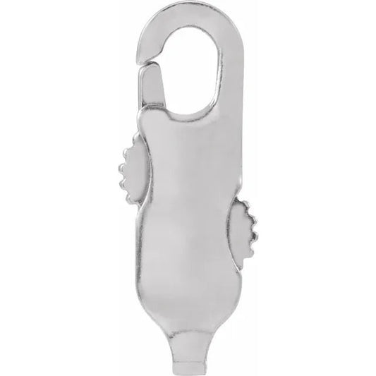 Double Push Lock Lobster Clasp in 925 Sterling Silver, 3 sizes available