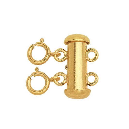 14/20 Yellow Gold-Filled Layering Clasp with Spring Rings for 2 or 3 strands,