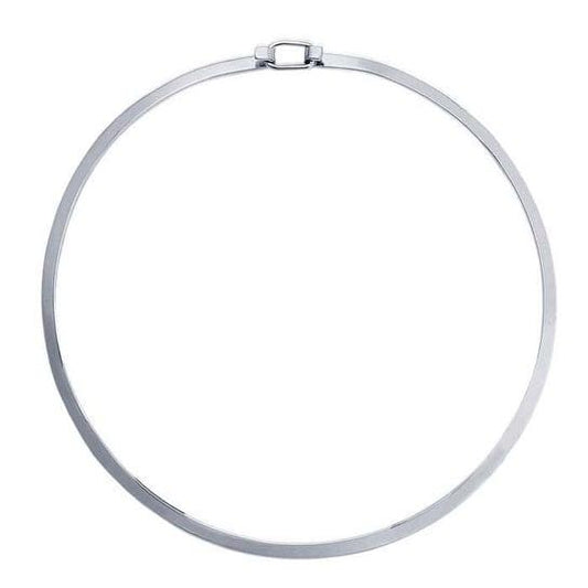 Sterling Silver 4mm Neck Ring, Necklace 16inch