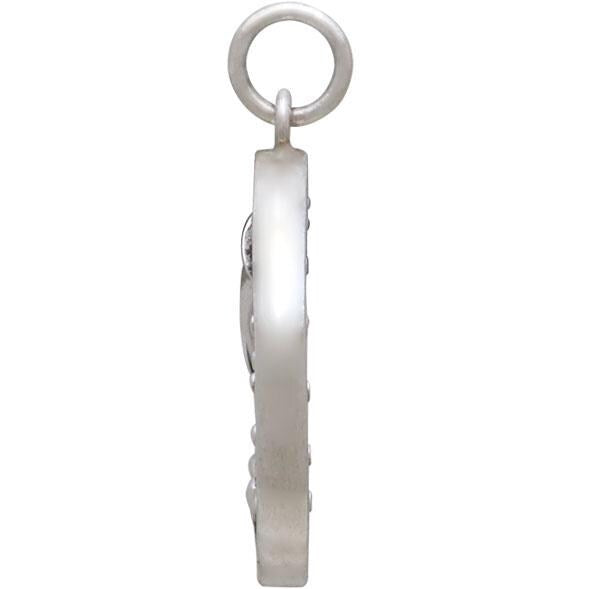 Sterling Silver Astrology Aquarius Pendant 24x18mm