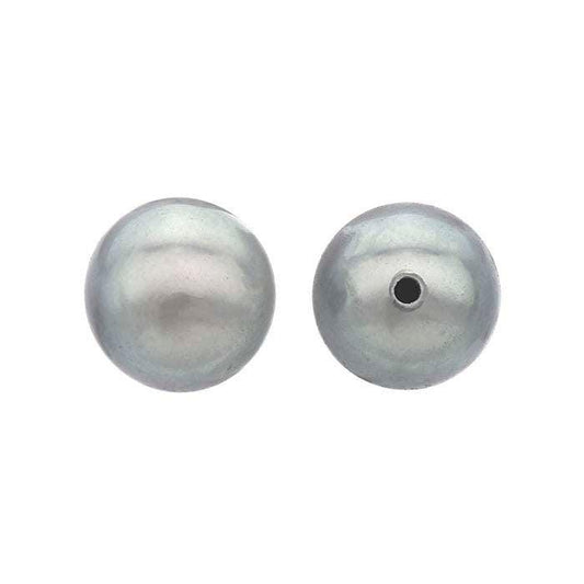 6mm Freshwater Cultured Half-Drilled Round Pearl, choose Gray or Pink