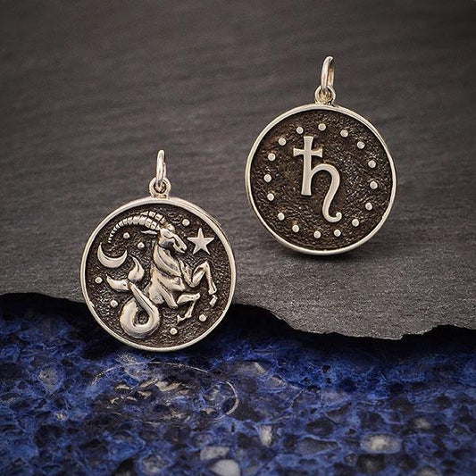 Sterling Silver Ancient Coin Charm -Phoenix 22x20mm