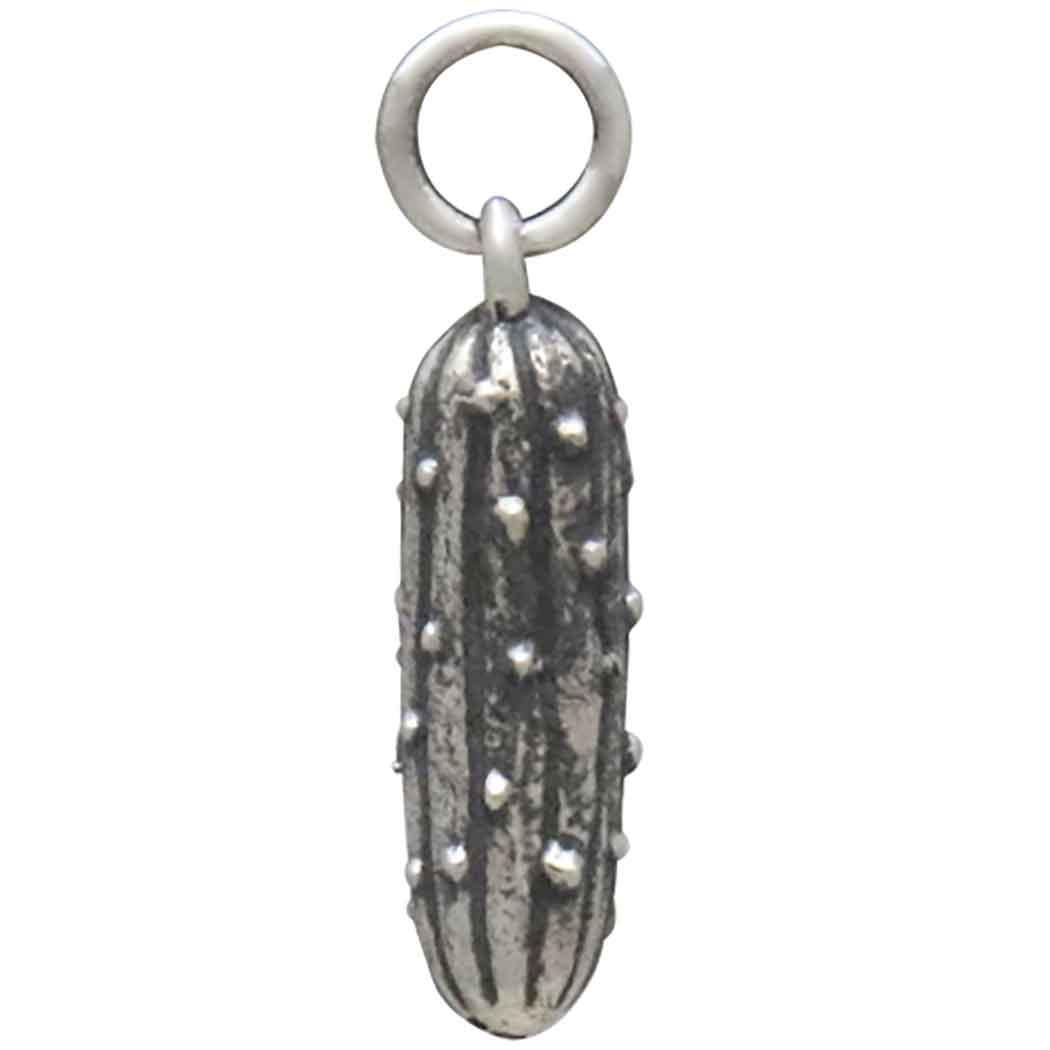 Sterling Silver Pickle Charm 19x5mm