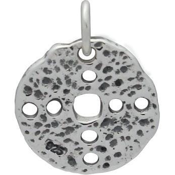 Sterling Silver Ancient Coin Charm - with Holes 16x12mm