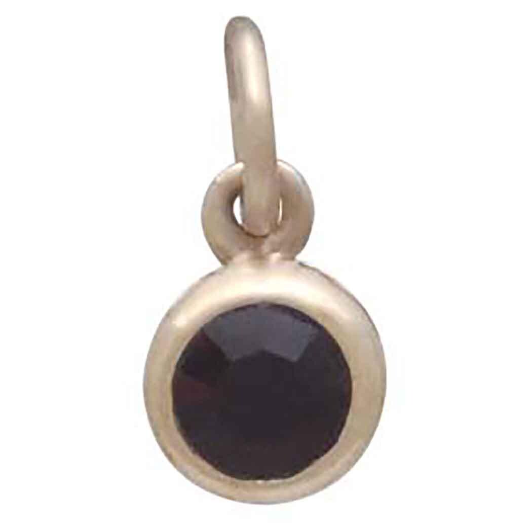 Bronze January Birthstone Charm 11x6mm