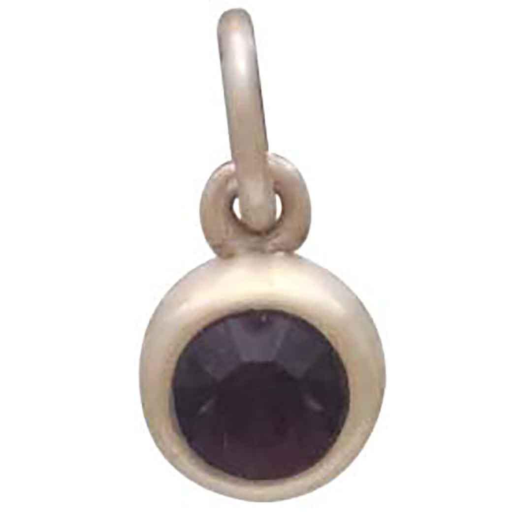Bronze February Birthstone Charm 11x6mm