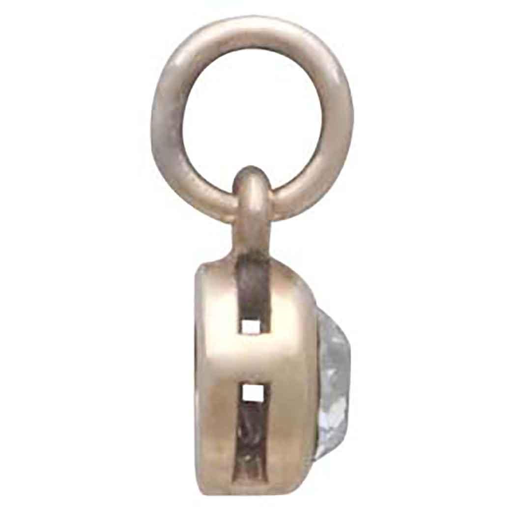 Bronze April Birthstone Charm 11x6mm