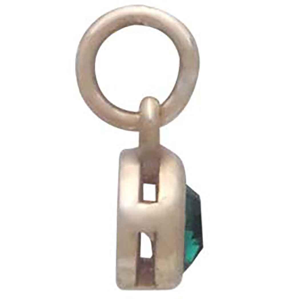 Bronze May Birthstone Charm 11x6mm