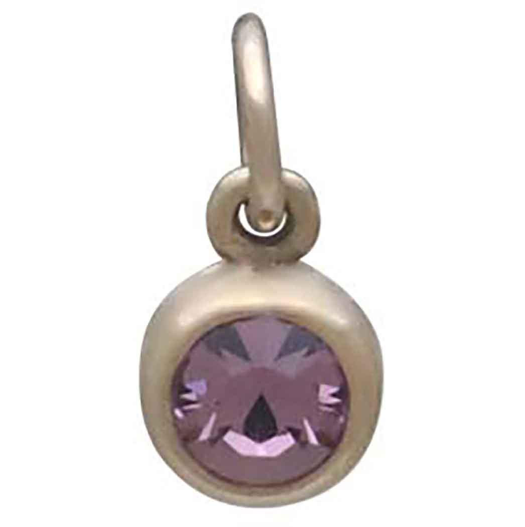Bronze June Birthstone Charm 11x6mm