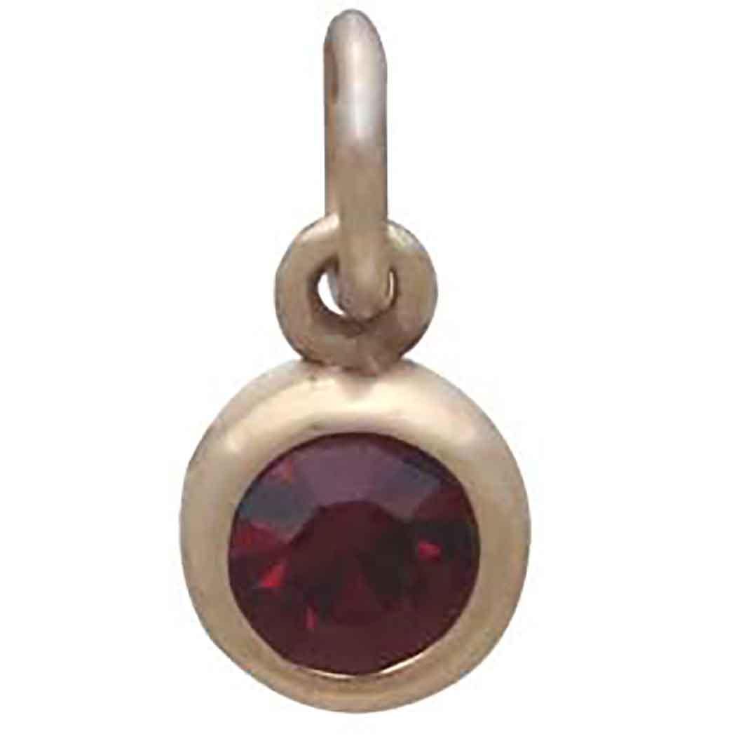 Bronze July Birthstone Charm 11x6mm
