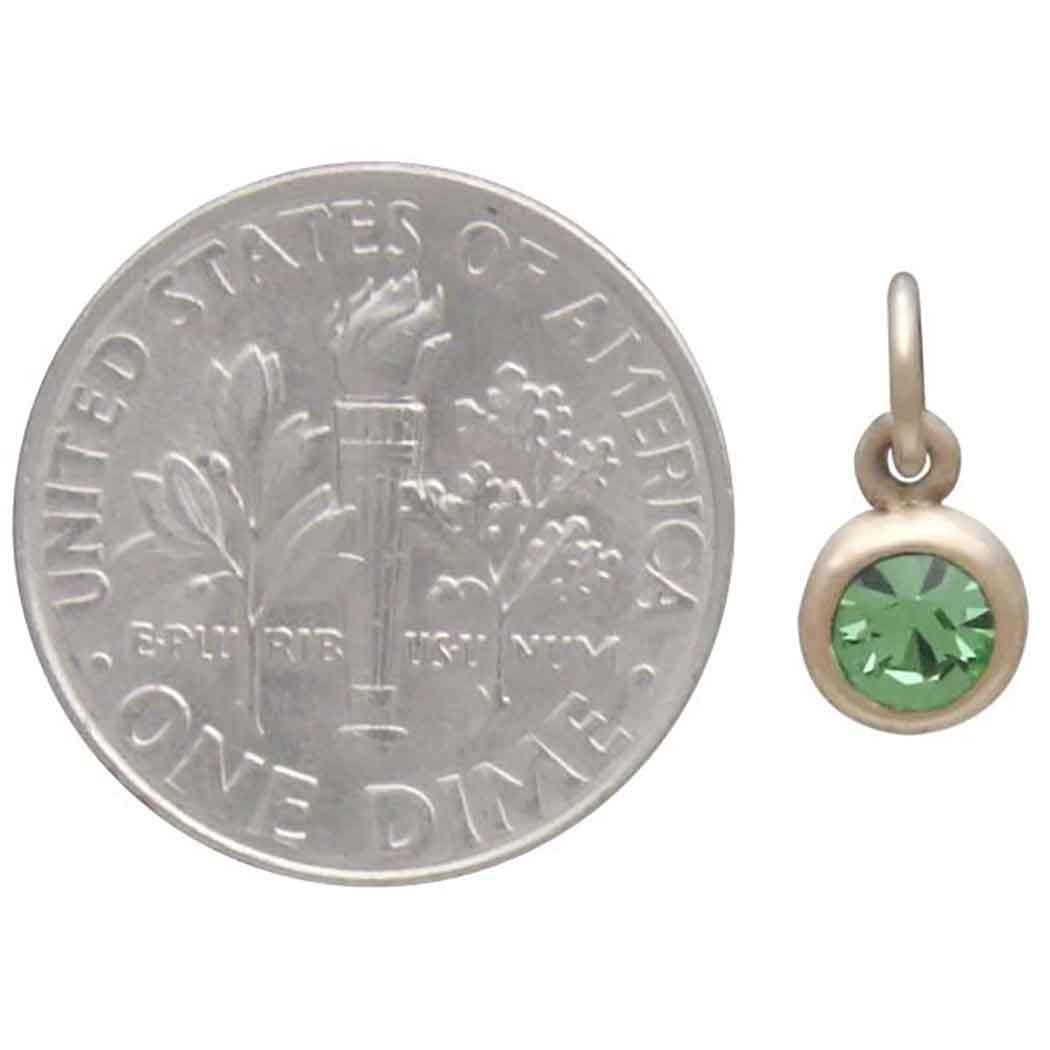 Bronze August Birthstone Charm 11x6mm