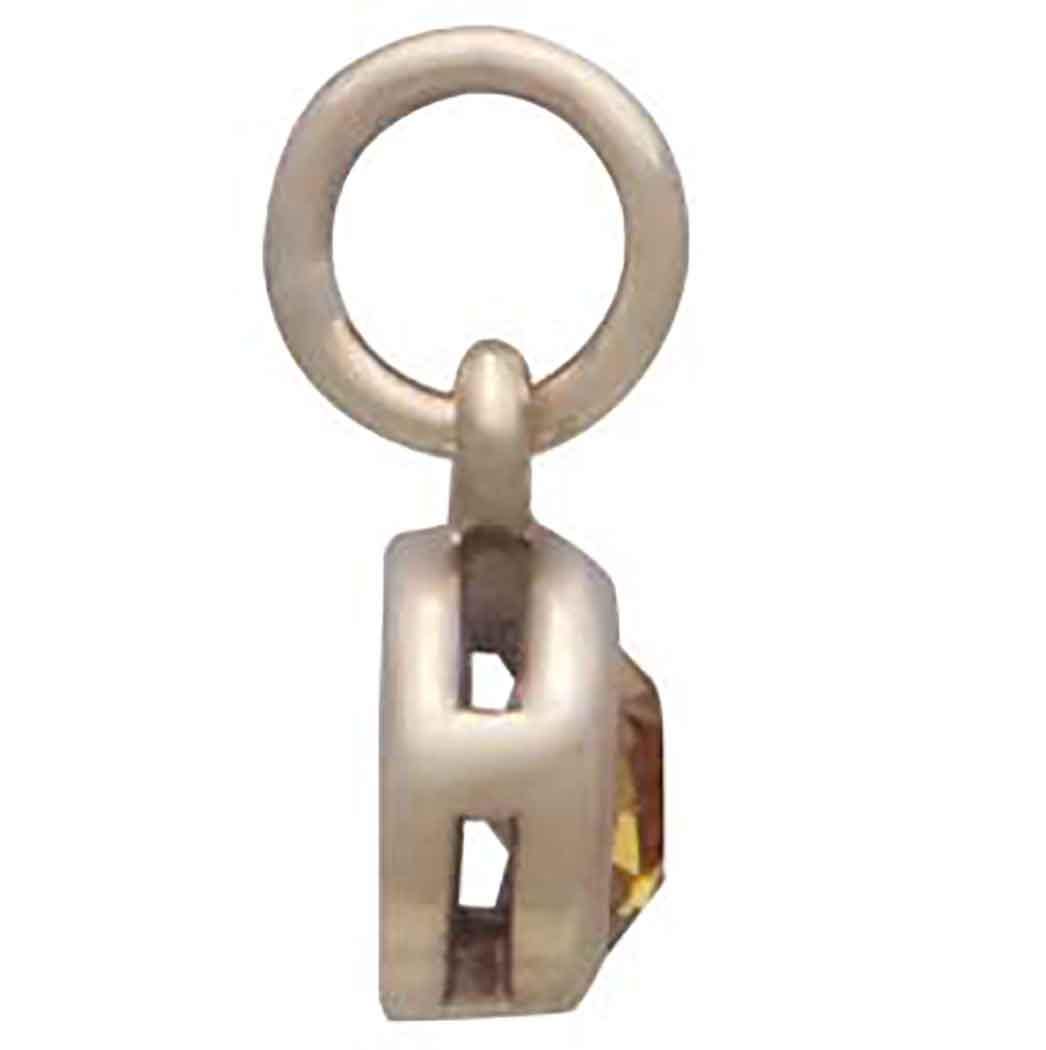 Bronze November Birthstone Charm 11x6mm