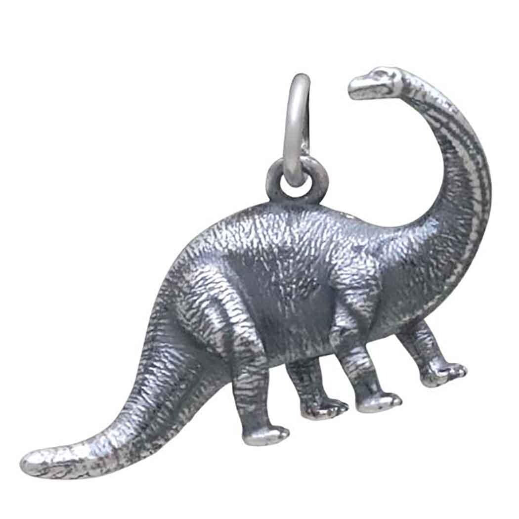 Sterling Silver Brontosaurus Dinosaur Charm