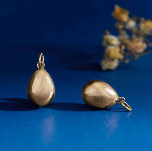 Bronze Golden Egg Charm 19x10mm