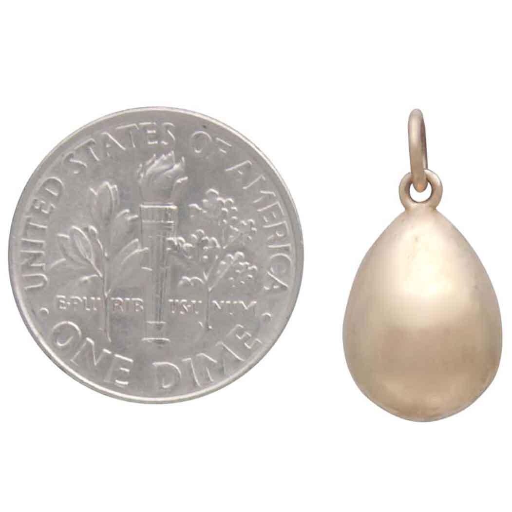 Bronze Golden Egg Charm 19x10mm