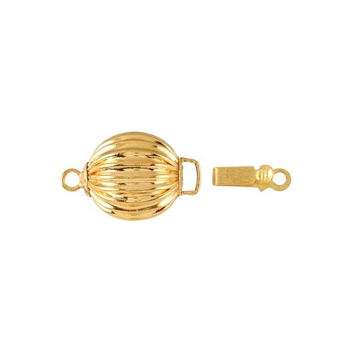 14k Gold-Filled Corrugated Safety Clasp, 10mm,