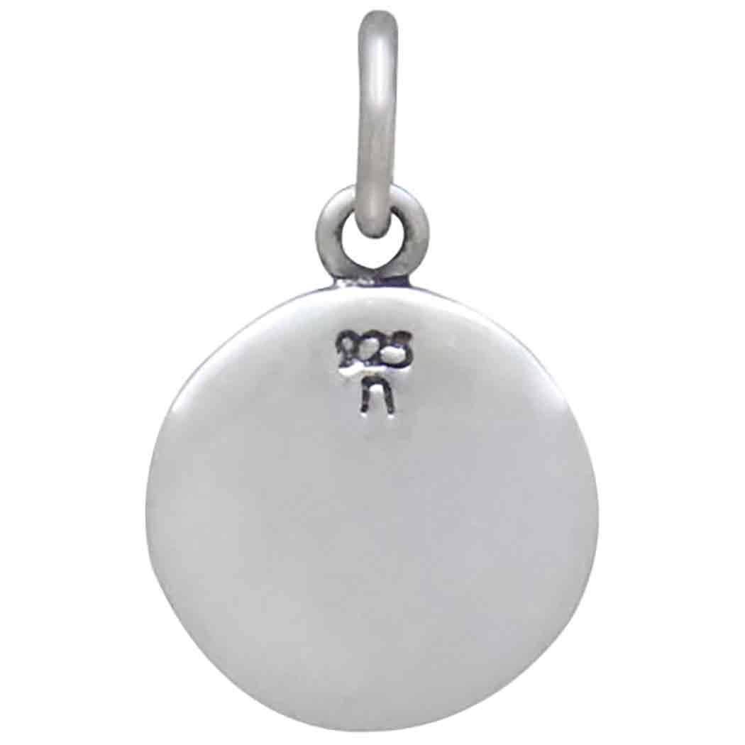 Sterling Silver Small North Star Charm with Pearl