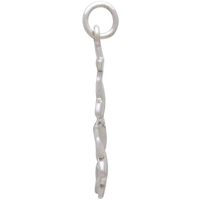 Sterling Silver Butterfly Cluster Charm 27x12mm