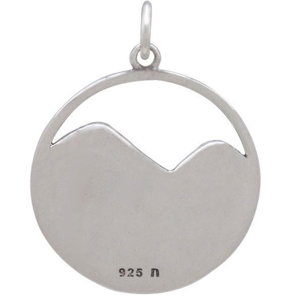 Sterling Silver Trail Running Girl Charm 25x19mm
