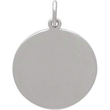 Sterling Silver Cabin Charm with Trees and Moon 21x15mm
