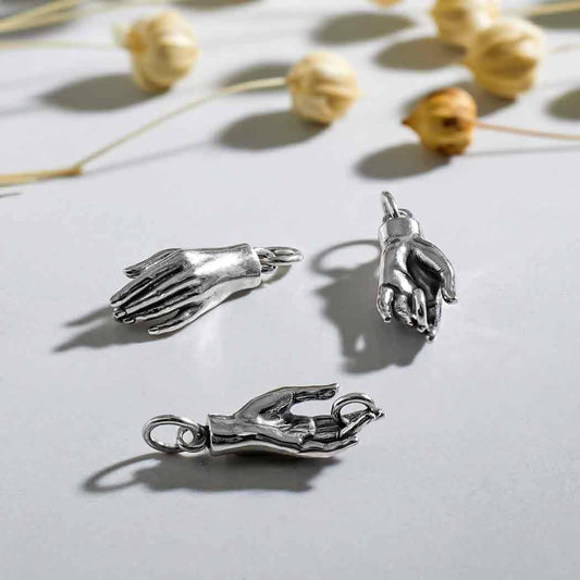 Left or Right Hand with Hidden Loop Charm 21x7mm, you choose.