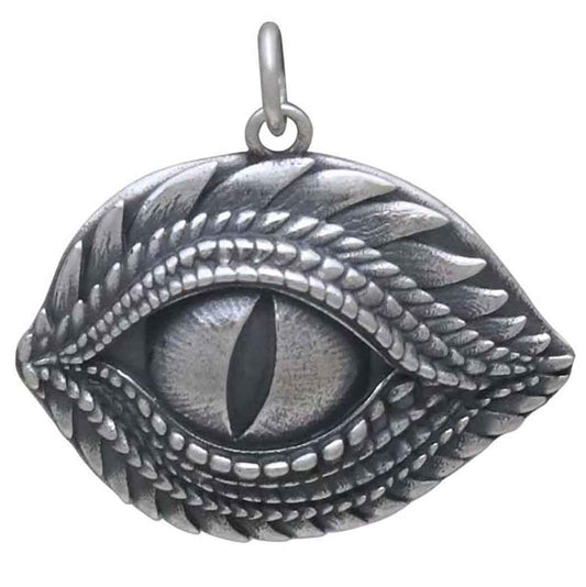 Sterling Silver Dragon Eye Pendant 24x24mm