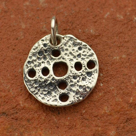 Sterling Silver Ancient Coin Charm - with Holes 16x12mm
