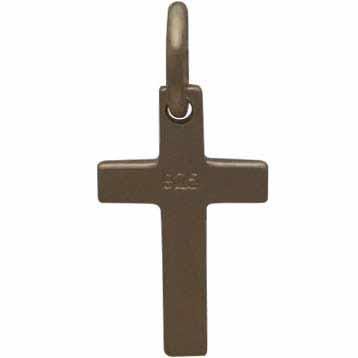 Gold Charms - Cross with 14K Shiny Gold Plate