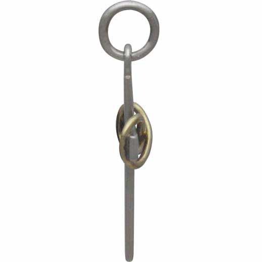 Silver Cross with Bronze Infinity on Crossbar 22x10mm