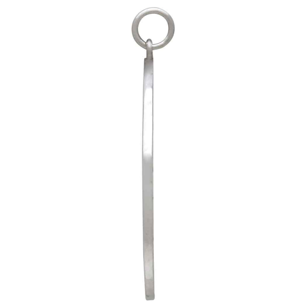 Sterling Silver Cathedral Rose Window Pendant 36x30mm