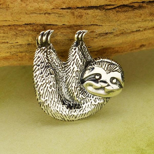 Sterling Silver Sloth Charm 15x15mm