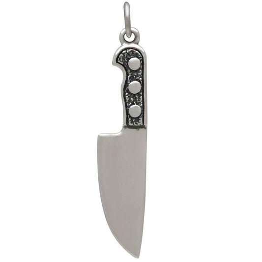 Sterling Silver Large Kitchen Knife Charm 36x7mm