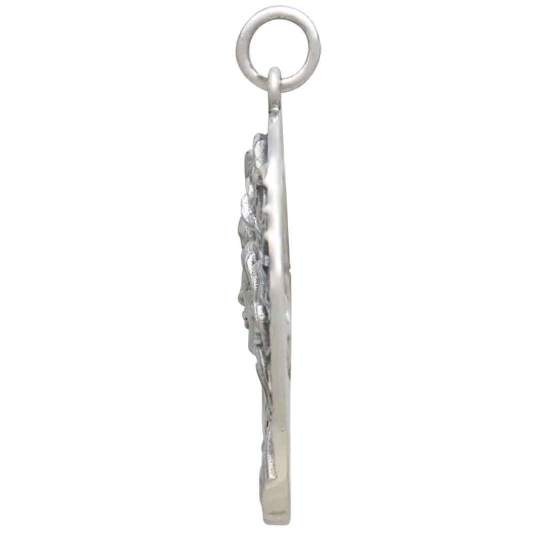 Sterling Silver Birth of Venus Portrait Pendant 30x25mm