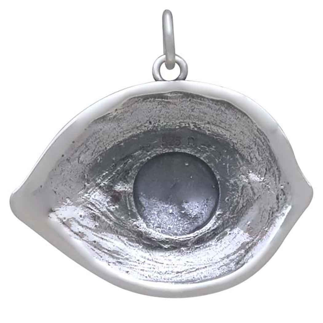 Sterling Silver Dragon Eye Pendant 24x24mm