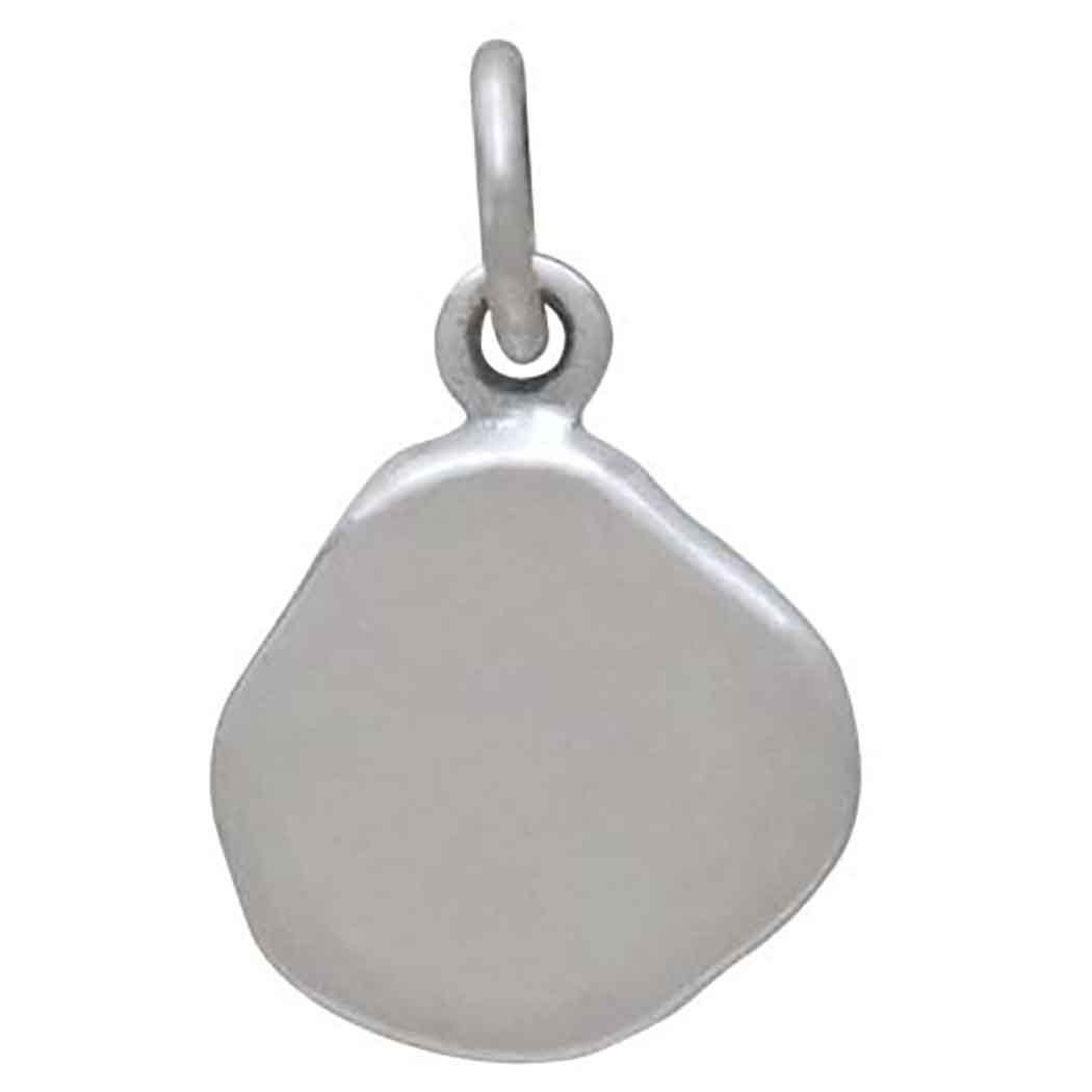 Sterling Silver Wax Seal Crescent Moon Charm 17x11mm