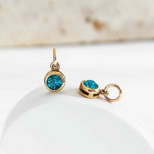 Bronze March Birthstone Charm 11x6mm