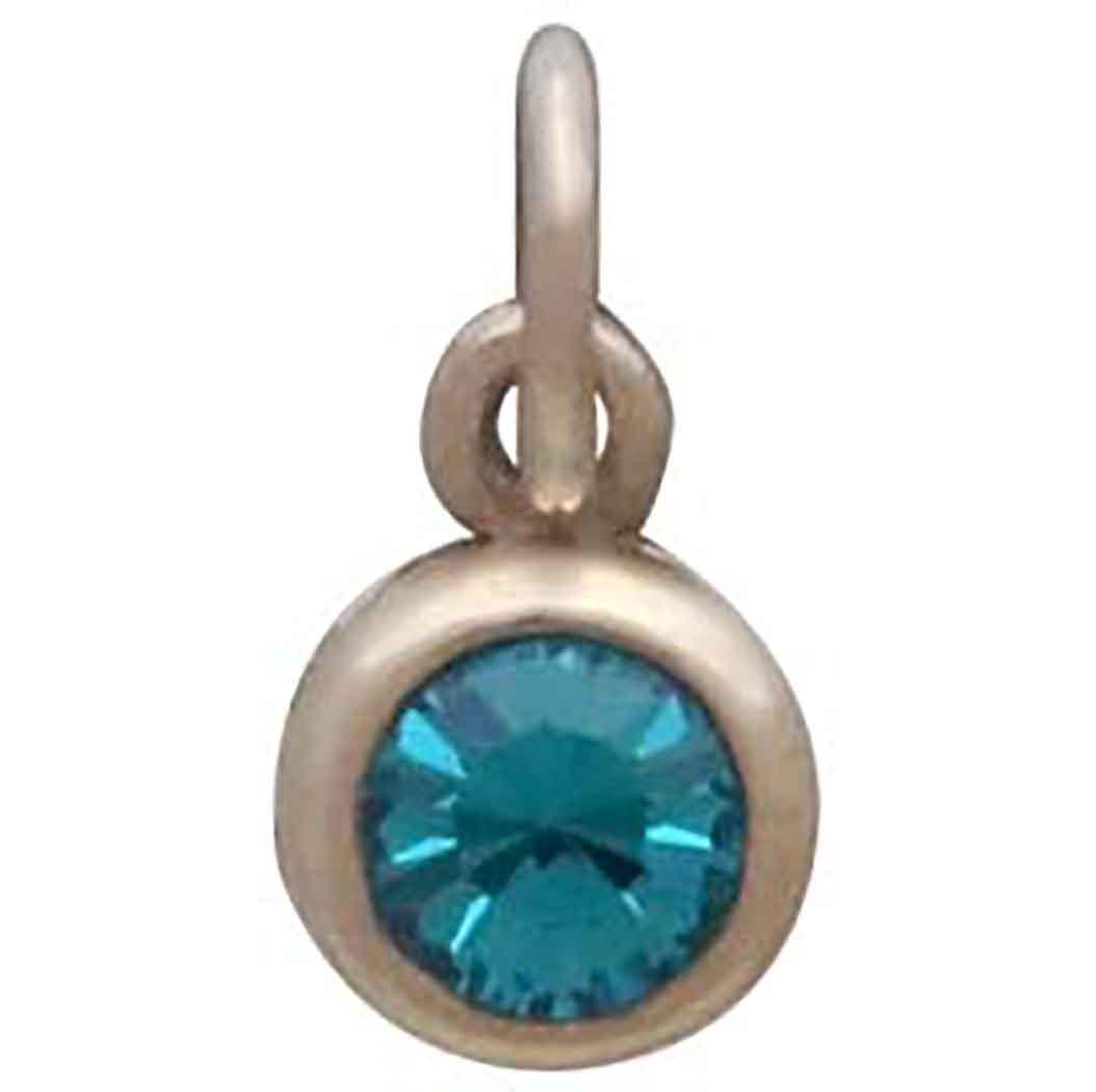 Bronze March Birthstone Charm 11x6mm