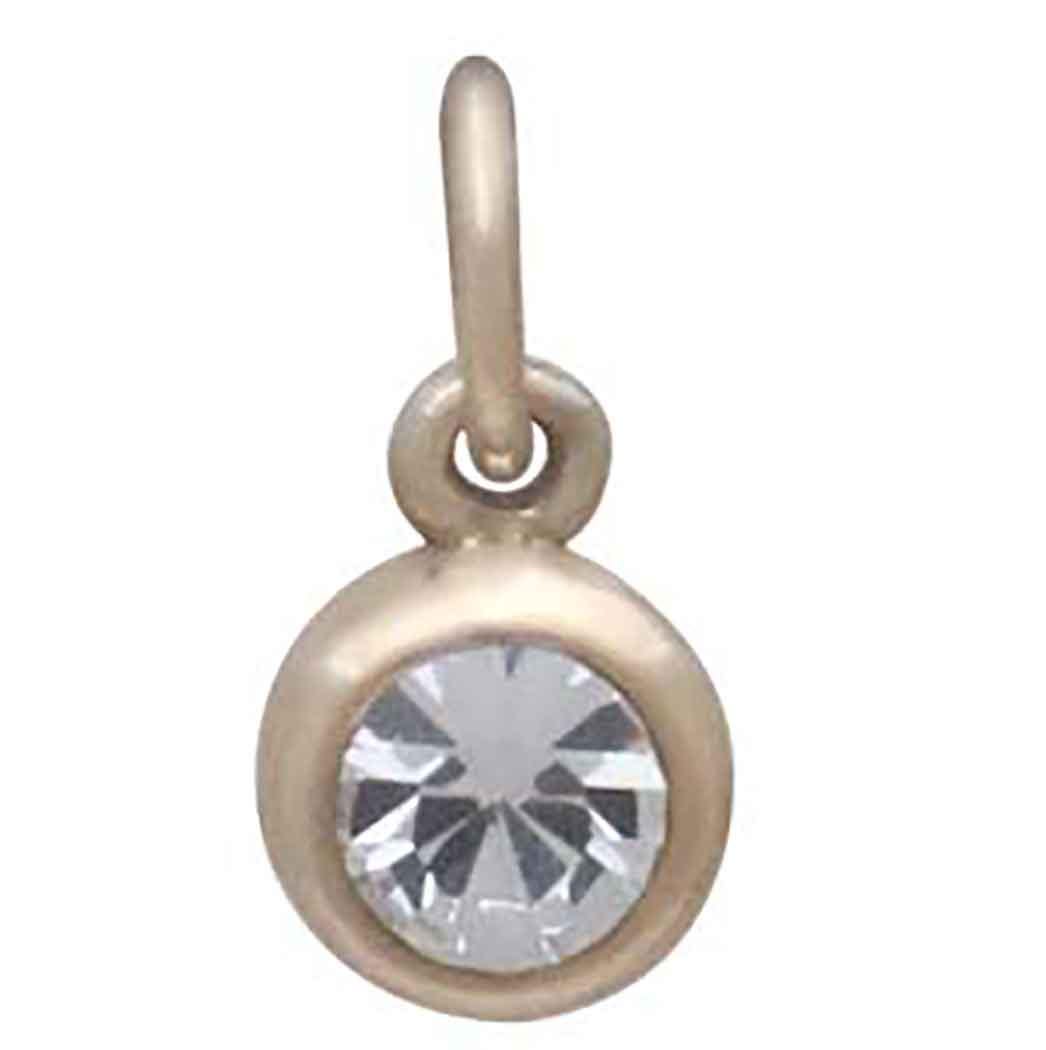 Bronze April Birthstone Charm 11x6mm