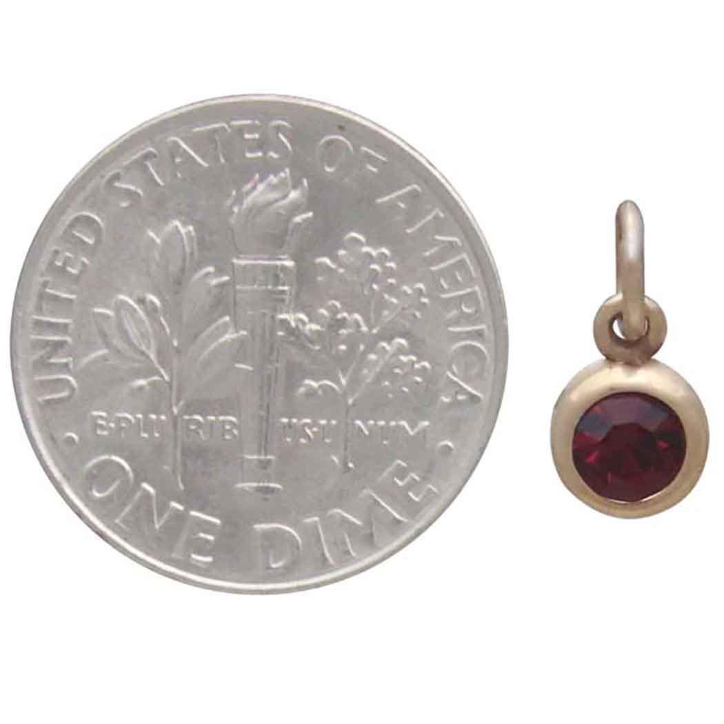 Bronze July Birthstone Charm 11x6mm
