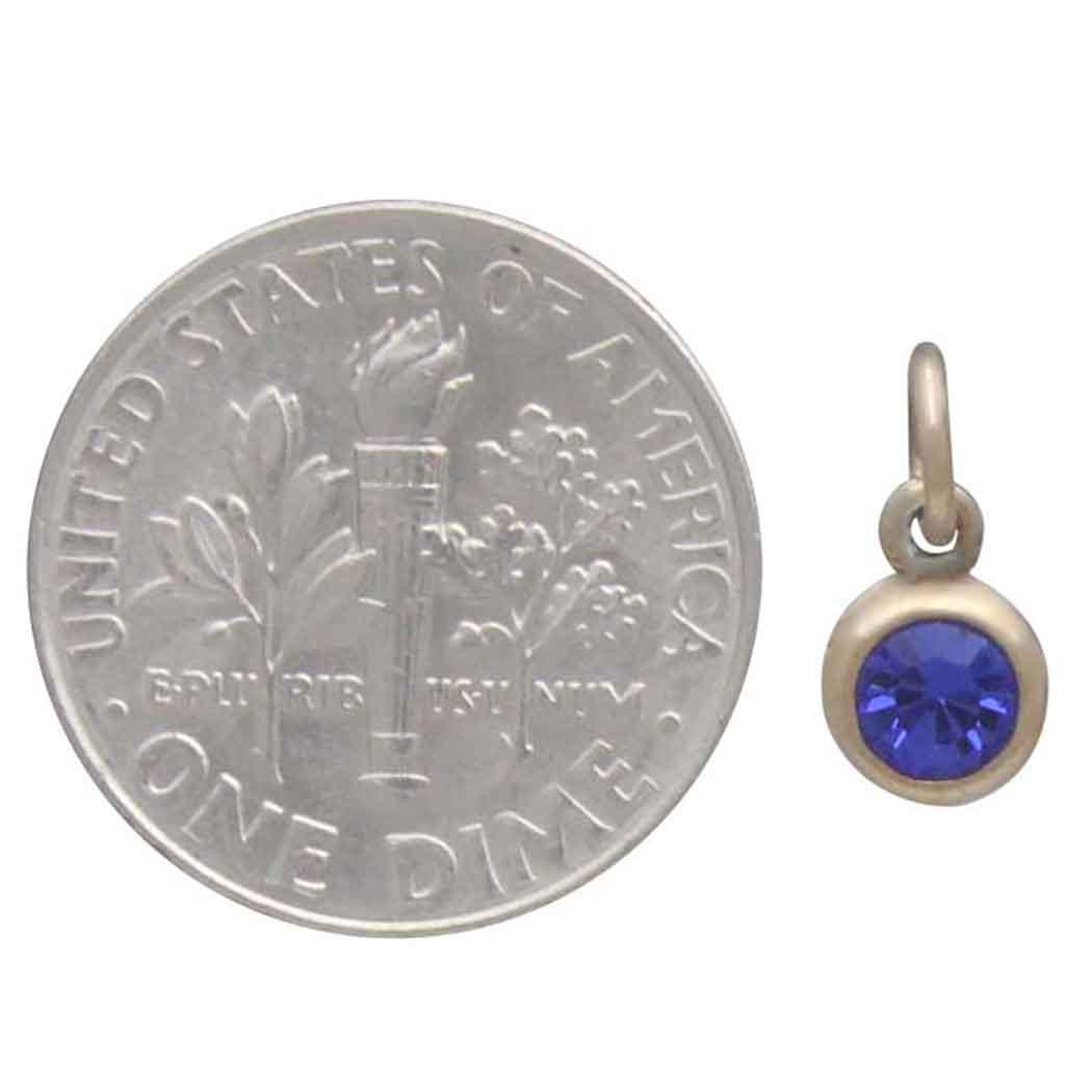Bronze September Birthstone Charm 11x6mm