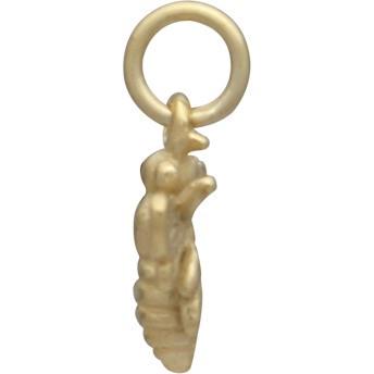 14K Shiny Gold Plated Small Bee Charm 14x12mm