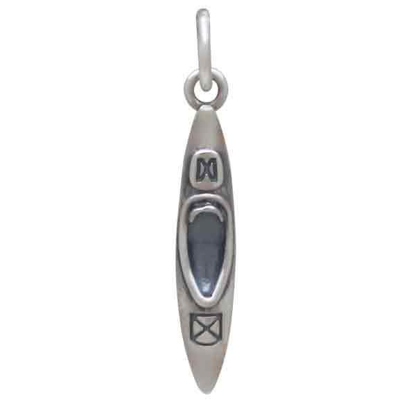 Sterling Silver Small Kayak Charm 23x4mm