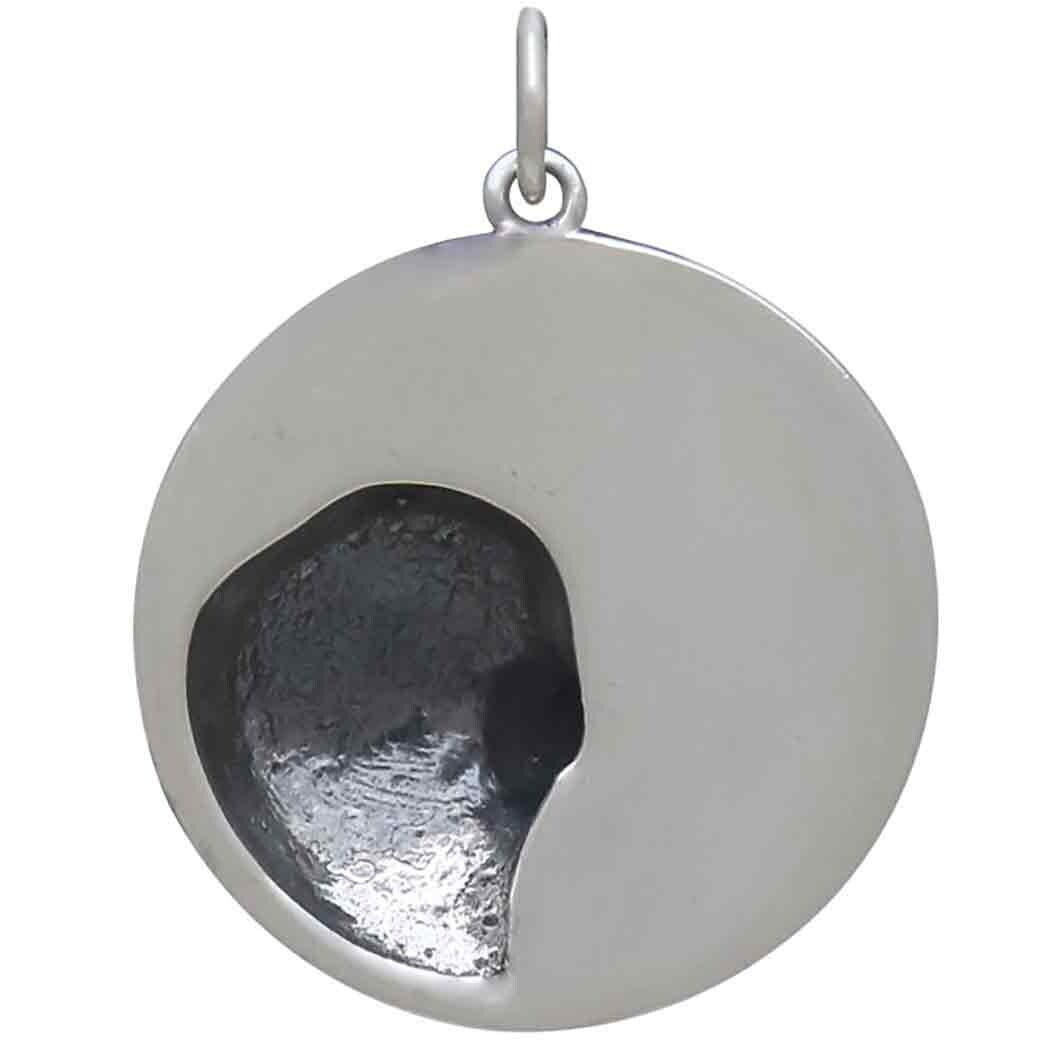 Sterling Silver Fox and Fern Pendant 28x22mm