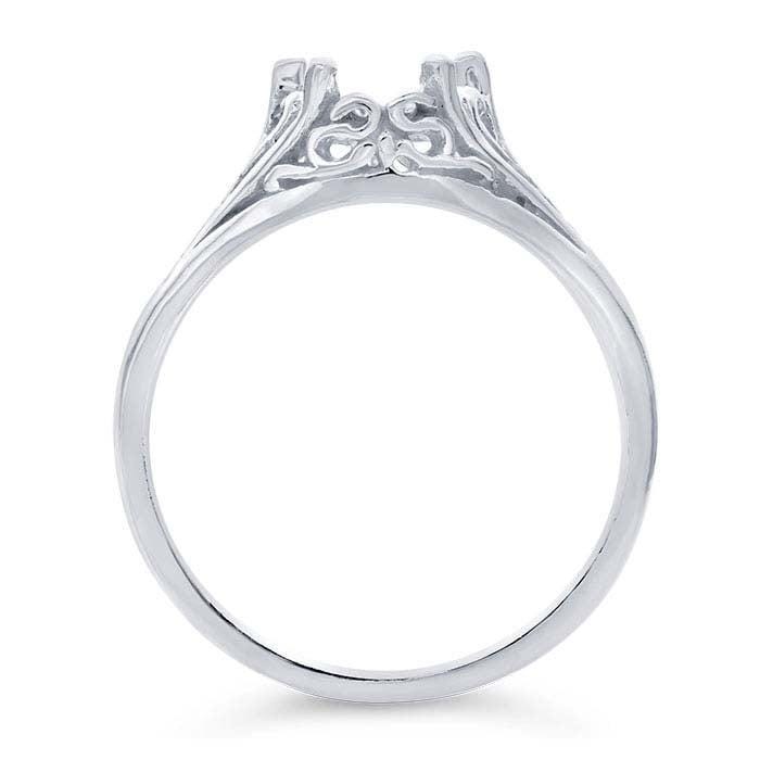 7 x 5mm Oval Ring Mounting in 14K Yellow Gold or 925 Sterling Silver